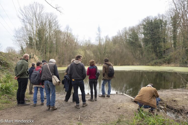 En cette journée mondiale de l’eau, la CEBE accueillait Bruxelles Environnement pour une visite du Moeraske. 2 visites étaient prévues, l’une le matin et l’autre l’après-midi. Elles étaient guidées par Michel accompagné de Michèle et Jean. J’ai participé à la visite matinale avec une dizaine de personnes de BE et vous trouverez un petit reportage en annexe.
